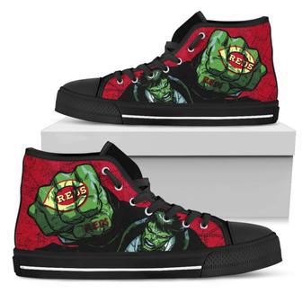 Hulk Punch Cincinnati Reds High Top Shoes | Favorety