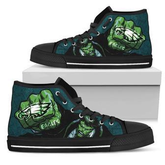 Hulk Punch Philadelphia Eagles High Top Shoes | Favorety CA