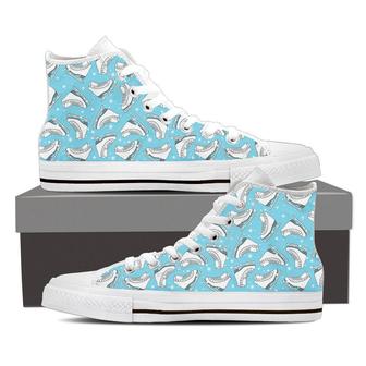 Ice Skating Pattern High Top Shoes Sneakers - Monsterry DE