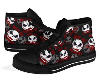 Jack Joker Face Sneakers High Top Shoes Funny Mixed High Top Shoes | Favorety