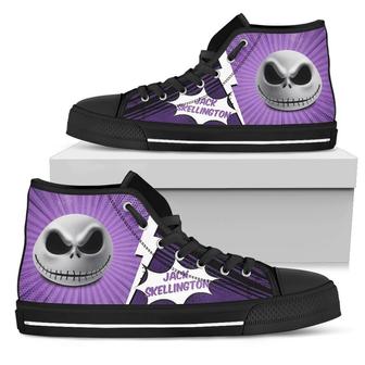 Jack Skellington Sneakers The Nightmare Before High Top Shoes High Top Shoes - Monsterry CA