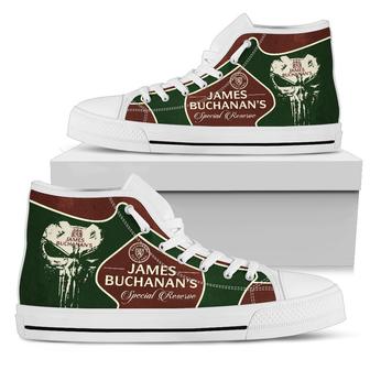 James Buchanan's Sneakers Whiskey High Top Shoes - Monsterry UK