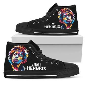 Jimi Hendrix Sneakers High Top Shoes For Music Fan Gift High Top Shoes | Favorety