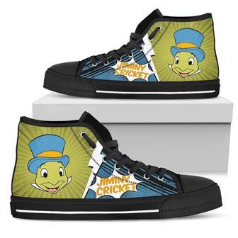 Jiminy Cricket Sneakers Cartoon Fan High Top Shoes High Top Shoes | Favorety