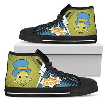 Jiminy Cricket Sneakers Cartoon Fan High Top Shoes High Top Shoes | Favorety AU