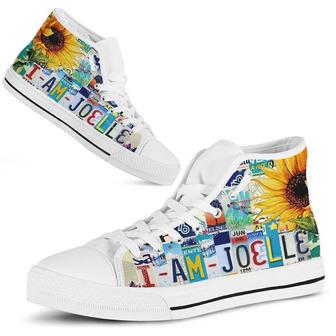 Joelle License Plate High Top Shoes - Monsterry