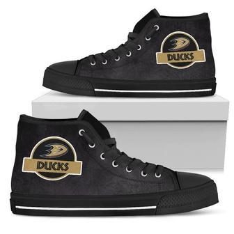 Jurassic Park Anaheim Ducks High Top Shoes For Men And Women Custom Canvas Shoes High Top Canvas Shoes | Favorety UK