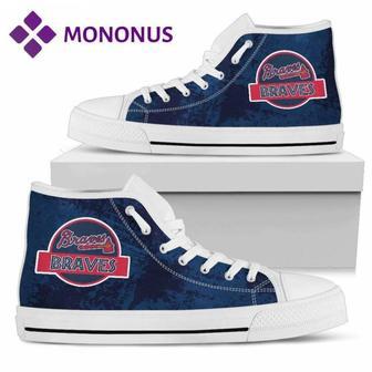 Jurassic Park Atlanta Braves High Top Shoes White | Favorety