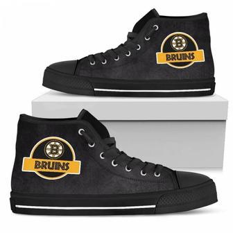 Jurassic Park Boston Bruins High Top Shoes | Favorety