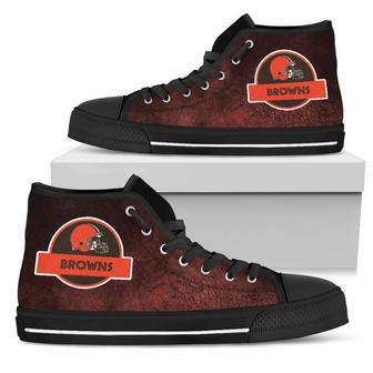 Jurassic Park Cleveland Browns High Top Shoes | Favorety AU