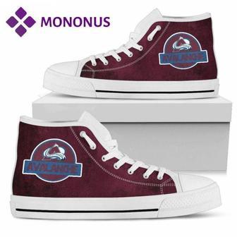 Jurassic Park Colorado Avalanche High Top Shoes White | Favorety AU