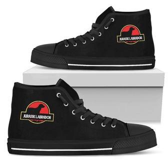 Jurassic Park Labrador High Top Shoes For Men And Women Custom Canvas Shoes High Top Canvas Shoes | Favorety