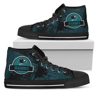 Jurassic Park San Jose Sharks High Top Shoes | Favorety