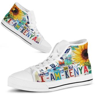 Kenya License Plate High Top Shoes - Monsterry AU