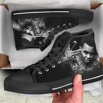 Kevin Gates High Top Kevin Gates Custom Music Hip Hop Celebrity Gift Black High Top Shoes - Monsterry CA