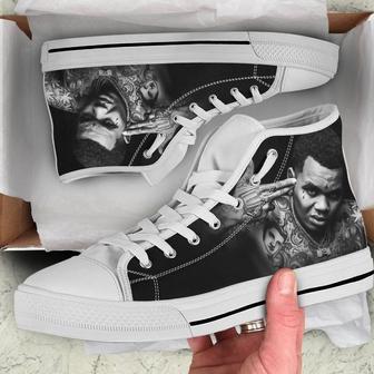 Kevin Gates High Top Kevin Gates Custom Music Hip Hop Celebrity Gift White High Top Shoes - Monsterry CA