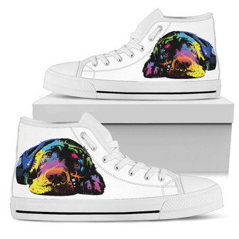 Labrador Art Colors High Top Shoes - Monsterry