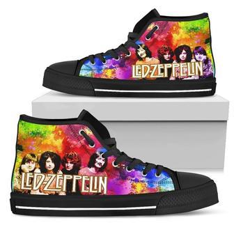 Led Zeppelin Sneakers Colorful High Top Shoes Music Band Fan High Top Shoes | Favorety CA