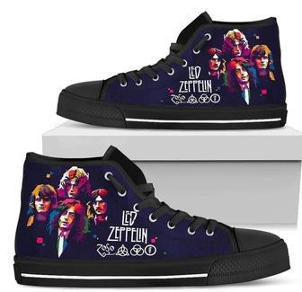 Led Zeppelin Sneakers High Top Shoes For Music Fan High Top Shoes | Favorety