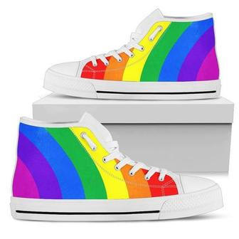 Lgbtq Pride High Top Shoes Sneakers - Monsterry