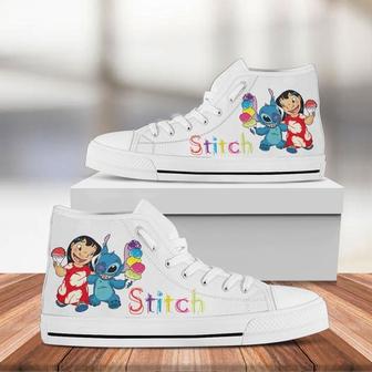 Lilo Stitch Lovers High Top Shoes | Favorety CA