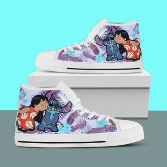 Lilo Stitch Lovers High Top Shoes | Favorety