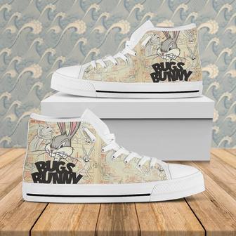Looney Tunes High Top Bunny Custom Shoes Gift Shoes Running White High Top Shoes | Favorety