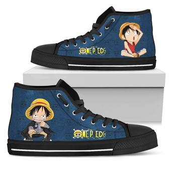 Luffy Sneakers High Top Shoes - Monsterry
