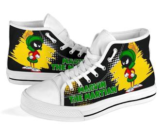 Marvin The Martian Sneakers High Top Shoes Cartoon Fan High Top Shoes - Monsterry DE