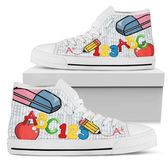 Math Teacher High Top Shoes - Monsterry UK