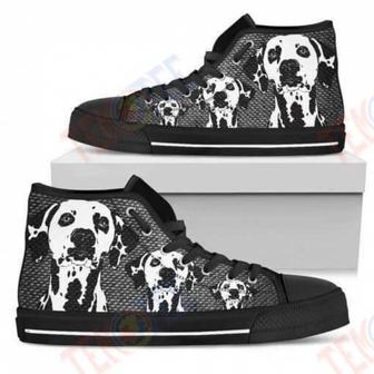 Mens Womens Dalmatian High Top Shoes - Monsterry