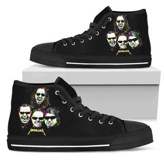 Metallica Band Sneakers High Top Shoes For Music Fan Lover High Top Shoes | Favorety DE