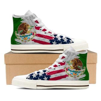 Mexican American Pride High Top Shoes Sneakers - Monsterry DE