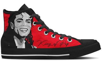 Michael Jackson High Tops Canvas Shoes - Monsterry