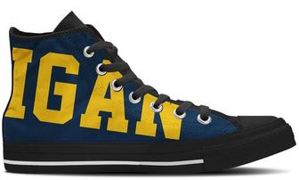 Michigan Wv High Top Shoes Sneakers - Monsterry
