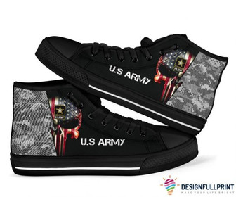 Military Gifts Men Army High Top Shoes - Monsterry