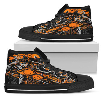 Motocross High Top Shoes Orange - Monsterry