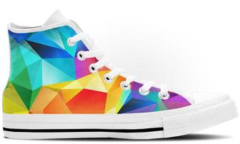 Multicolor Prism High Tops Canvas Shoes - Monsterry