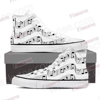 Music Notes Unisex High Top Shoes - Monsterry CA