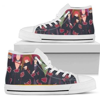 Naruto Akatsuki Team Sneakers High Top Shoes For Fan High Top Shoes - Monsterry AU