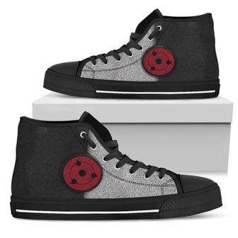 Naruto Sneakers Sharingan Eyes High Top Shoes - Monsterry AU
