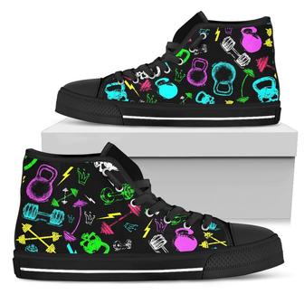 Neon Gym High Top Shoes - Monsterry
