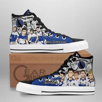 Ohgiminami High High Top Shoes Custom Manga Anime Haikyuu Sneakers | Favorety AU