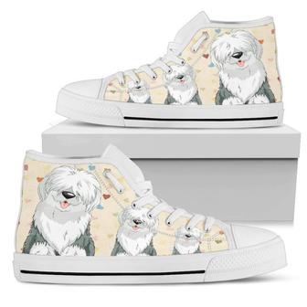Old English Sheepdog Women's High Top Shoes - Monsterry AU