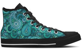 Paisley High Top Canvas Shoes - Monsterry AU
