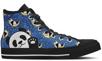 Panda Dreams Doodle High Tops Canvas Shoes - Monsterry CA