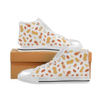 peanuts pattern Women's High Top Shoes White | Favorety DE