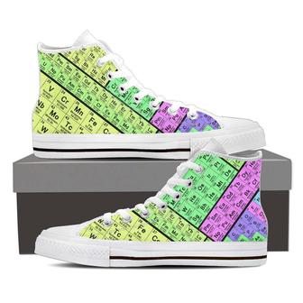 Periodic Table High Top Shoes Sneakers - Monsterry