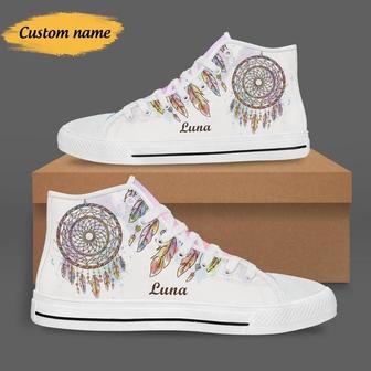 Personalized Dreamcatcher Feather High Top Shoes - Monsterry CA