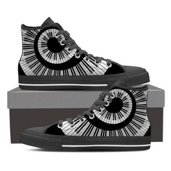Piano Spiral -Clearance High Top Shoes Sneakers - Monsterry AU